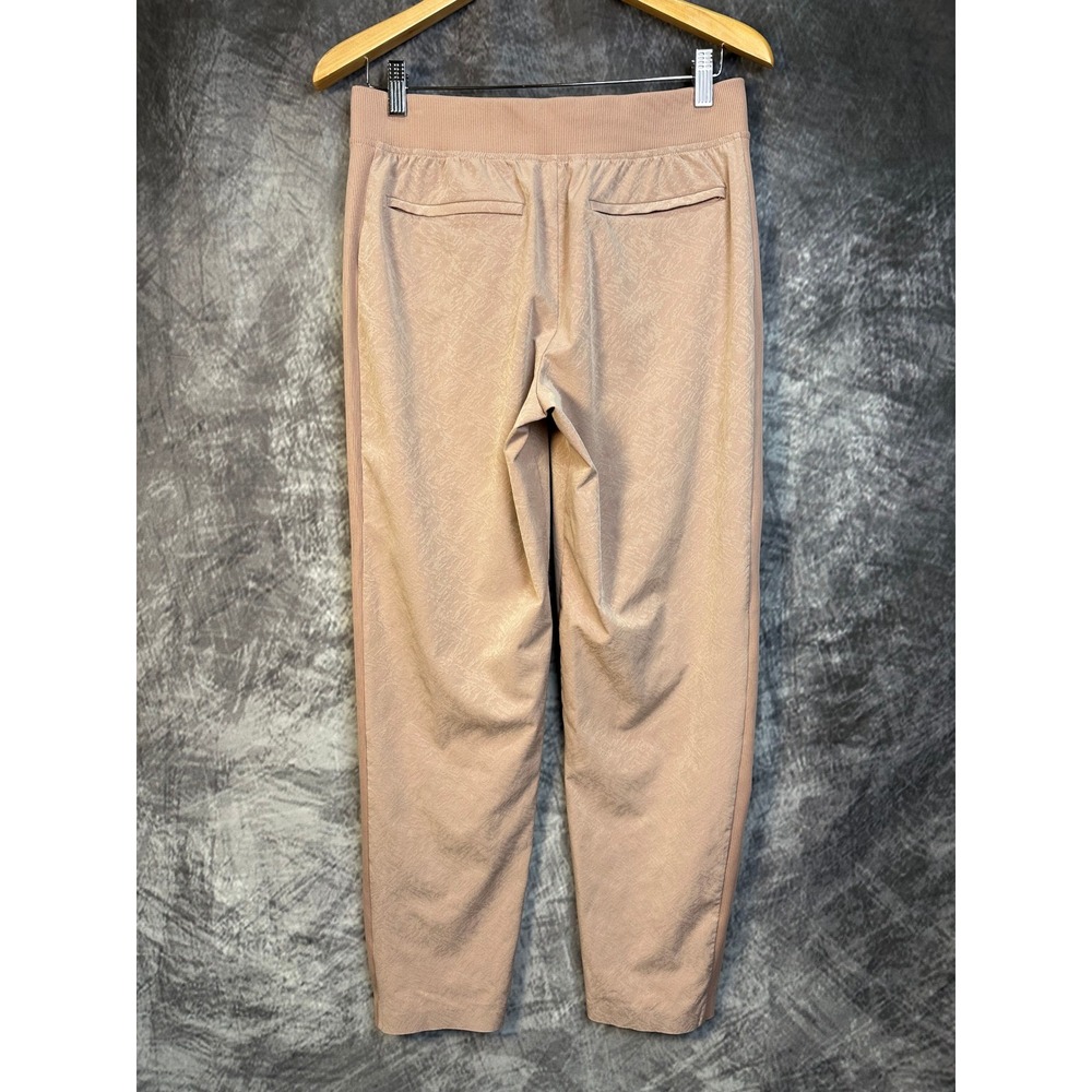 Athleta Brooklyn Textured Ankle Pants Womens 8 Med Pink Pull On Travel